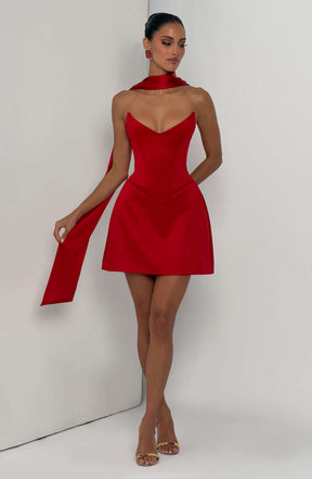 Torin Mini Dress - Red Ryvelle
