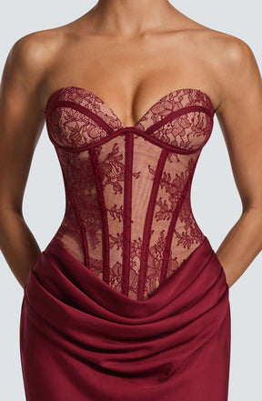 Kathleen Maxi Dress - Burgundy Ryvelle