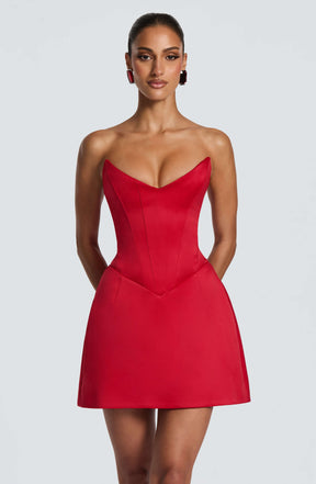 Torin Mini Dress - Red Ryvelle