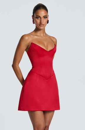 Torin Mini Dress - Red Ryvelle
