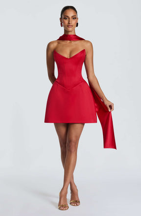 Torin Mini Dress - Red Ryvelle