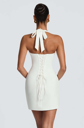 Cassia Mini Dress - Ivory Ryvelle