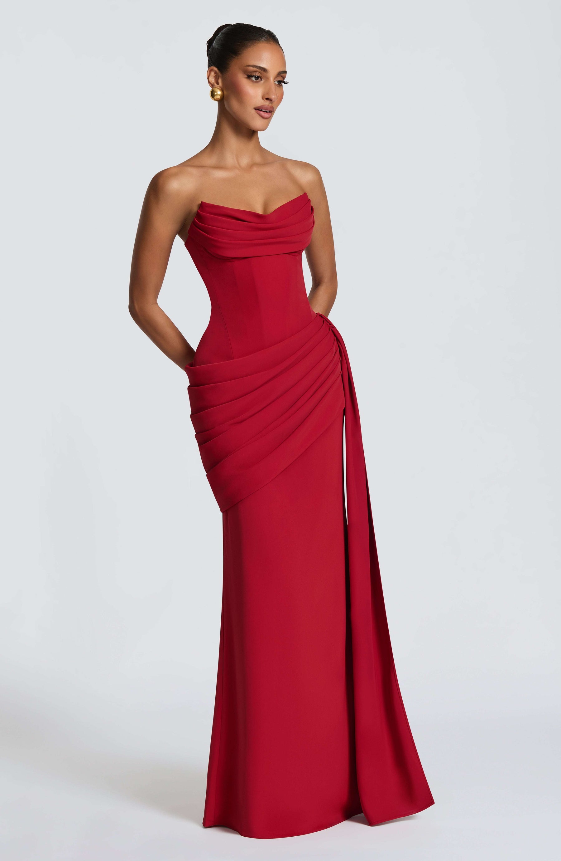 Matisse Maxi Dress - Deep Red Ryvelle