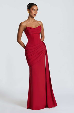 Matisse Maxi Dress - Deep Red Ryvelle