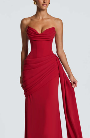 Matisse Maxi Dress - Deep Red Ryvelle