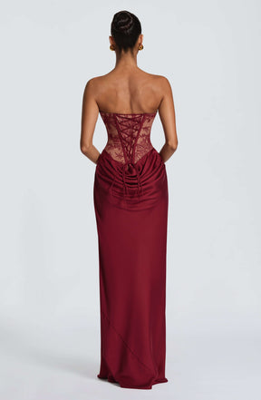 Kathleen Maxi Dress - Burgundy Ryvelle