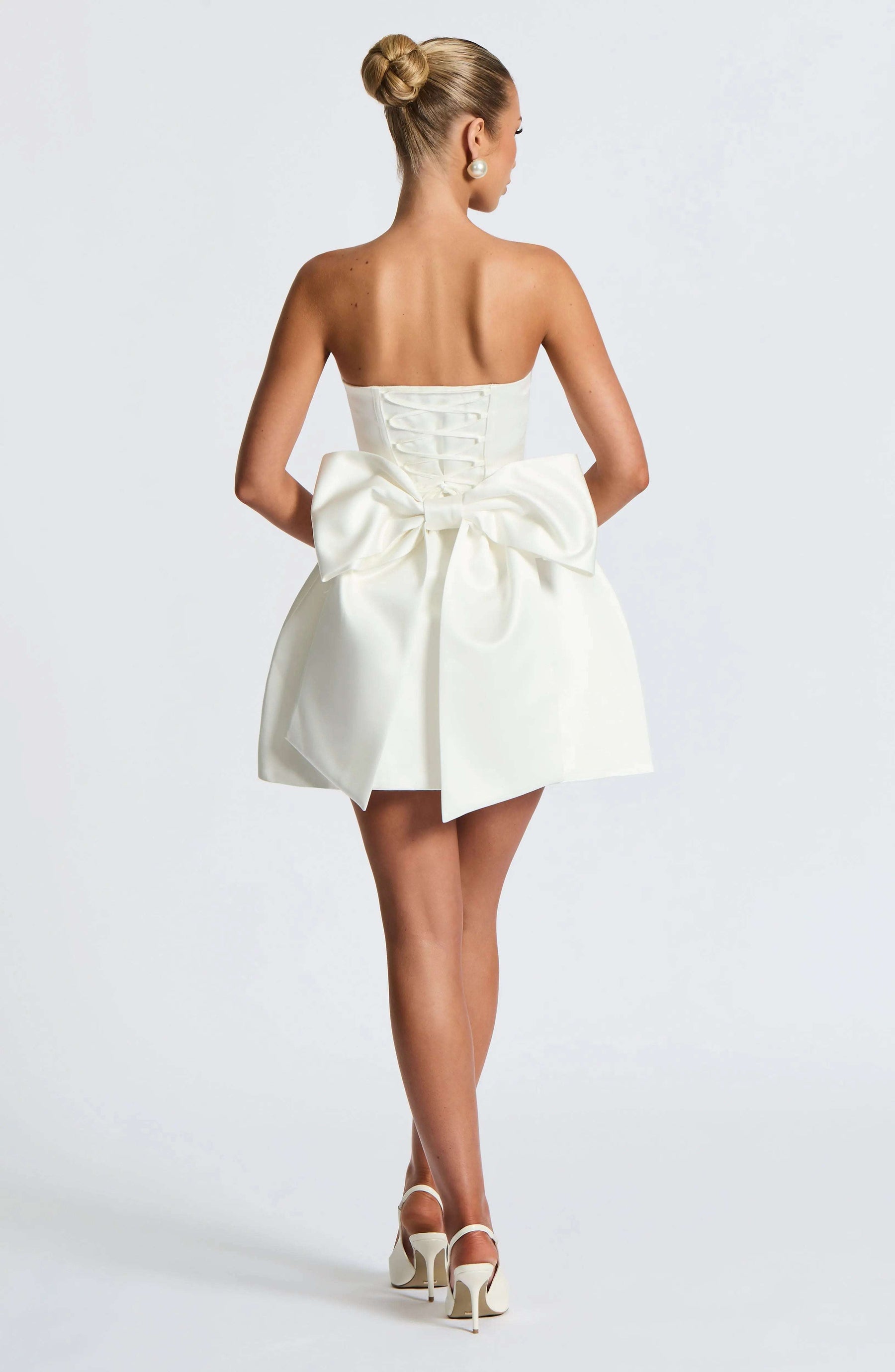 Abbey Mini Dress - Ivory R.F
