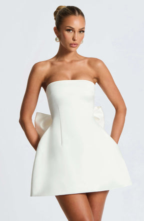 Abbey Mini Dress - Ivory R.F