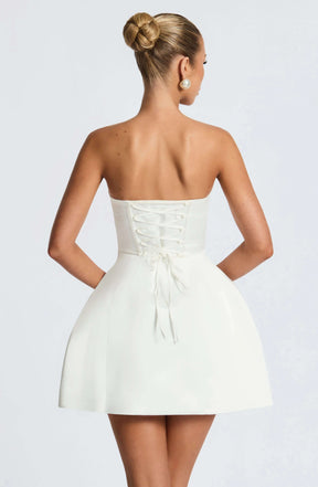 Abbey Mini Dress - Ivory R.F