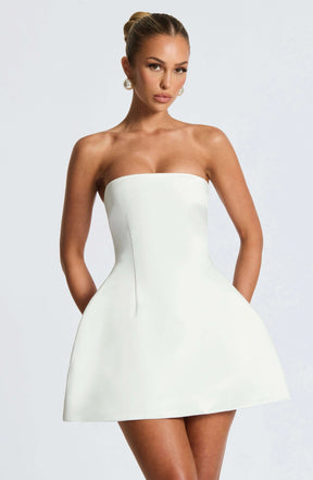 Abbey Mini Dress - Ivory R.F