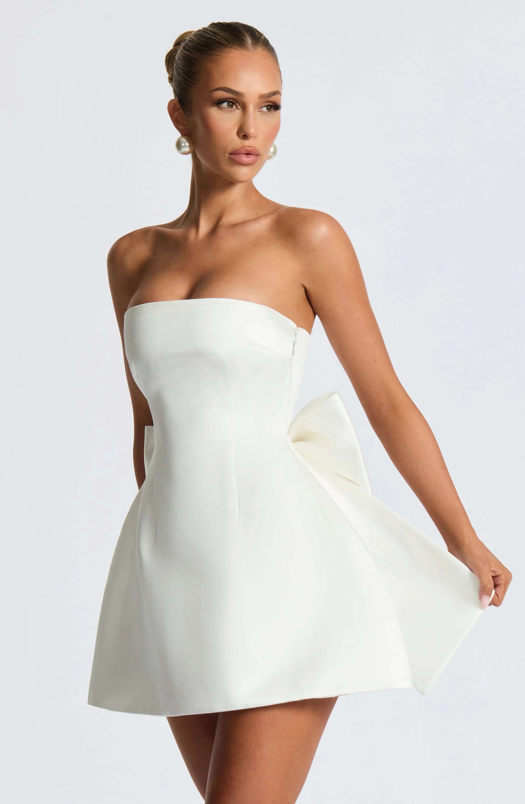 Abbey Mini Dress - Ivory R.F