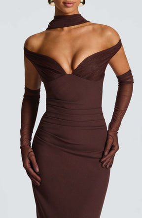 Abigail Maxi Dress - Plum Brown R.F