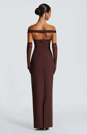 Abigail Maxi Dress - Plum Brown R.F