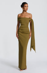 Addie Maxi Dress - Deep Olive R.F