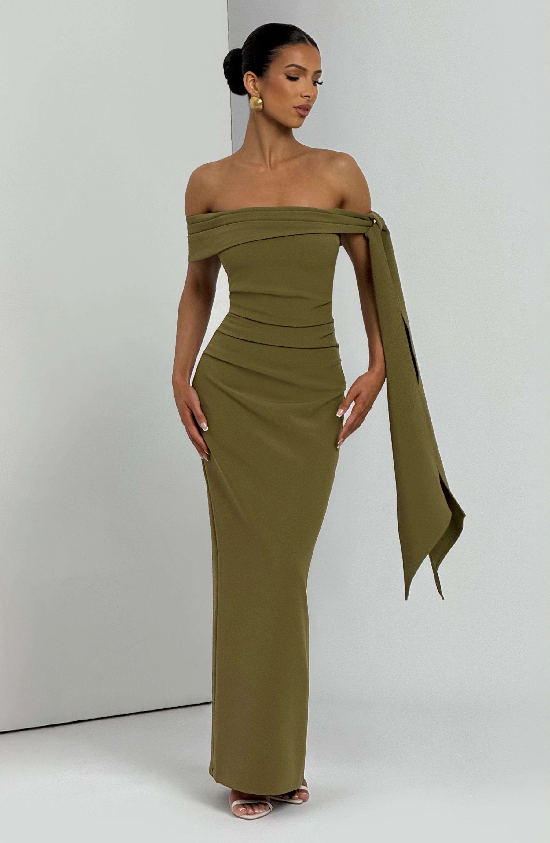 Addie Maxi Dress - Deep Olive R.F