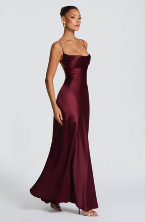 Adelina Maxi Dress - Cherry Lacquer M.T