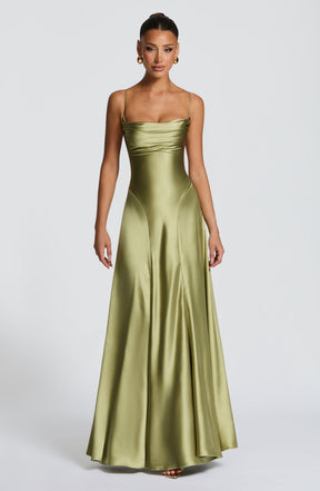 Adelina Maxi Dress - Light Olive M.T