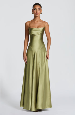 Adelina Maxi Dress - Light Olive M.T