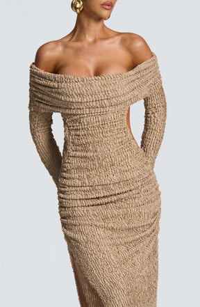Adelphia Midi Dress - Beige L.F