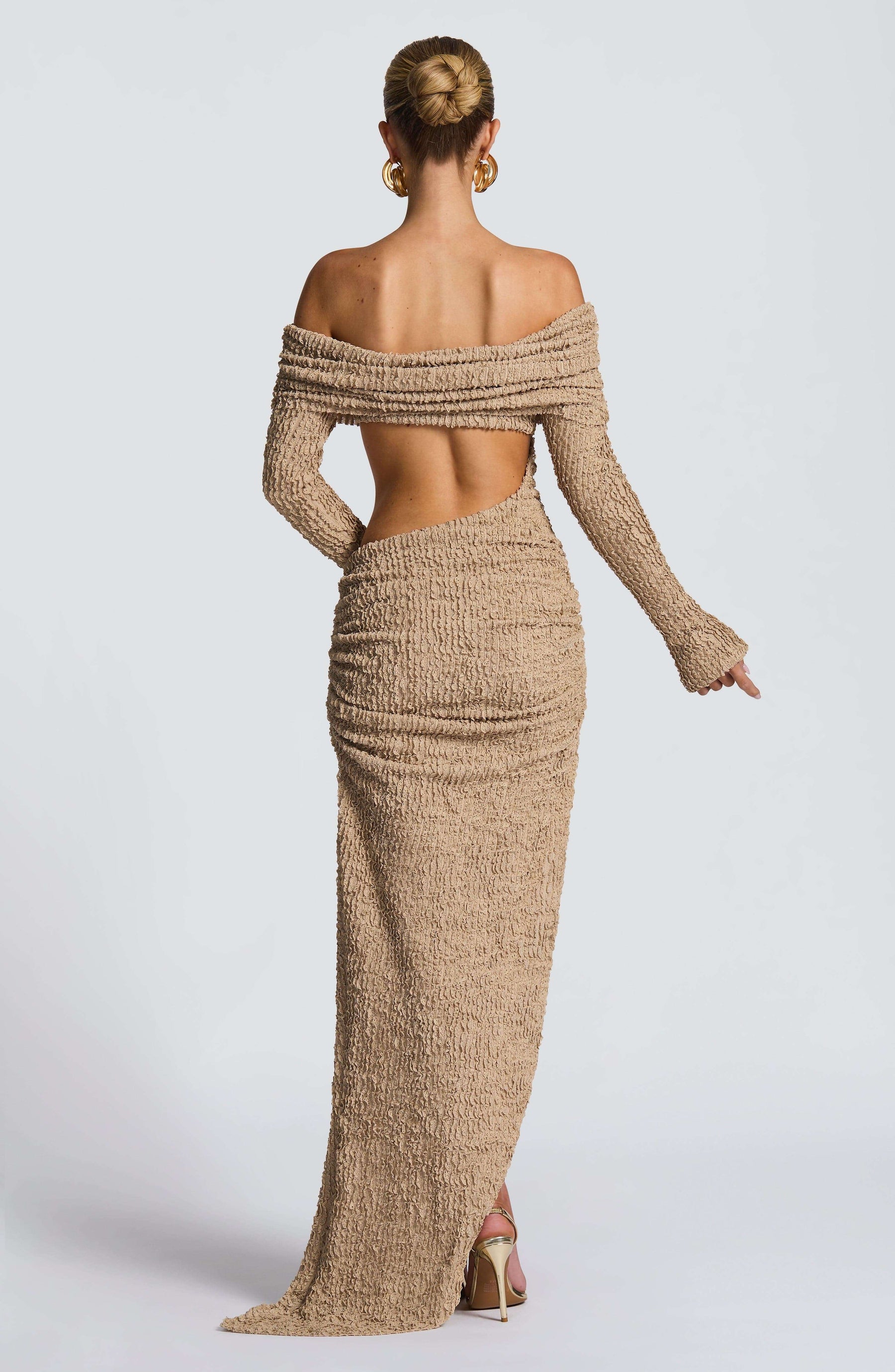 Adelphia Midi Dress - Beige L.F