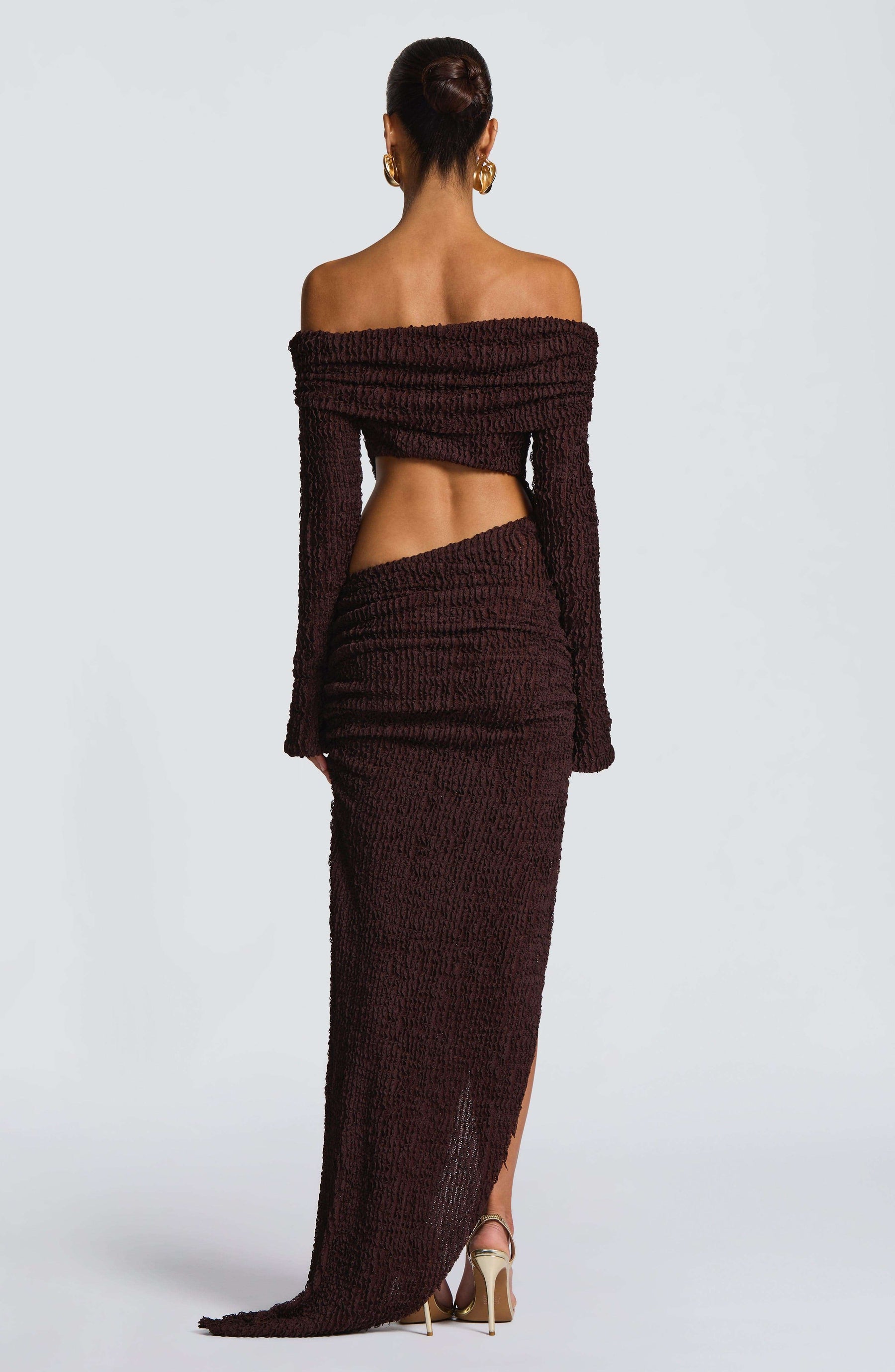 Adelphia Midi Dress - Plum Brown L.F
