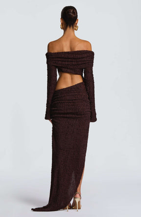 Adelphia Midi Dress - Plum Brown L.F