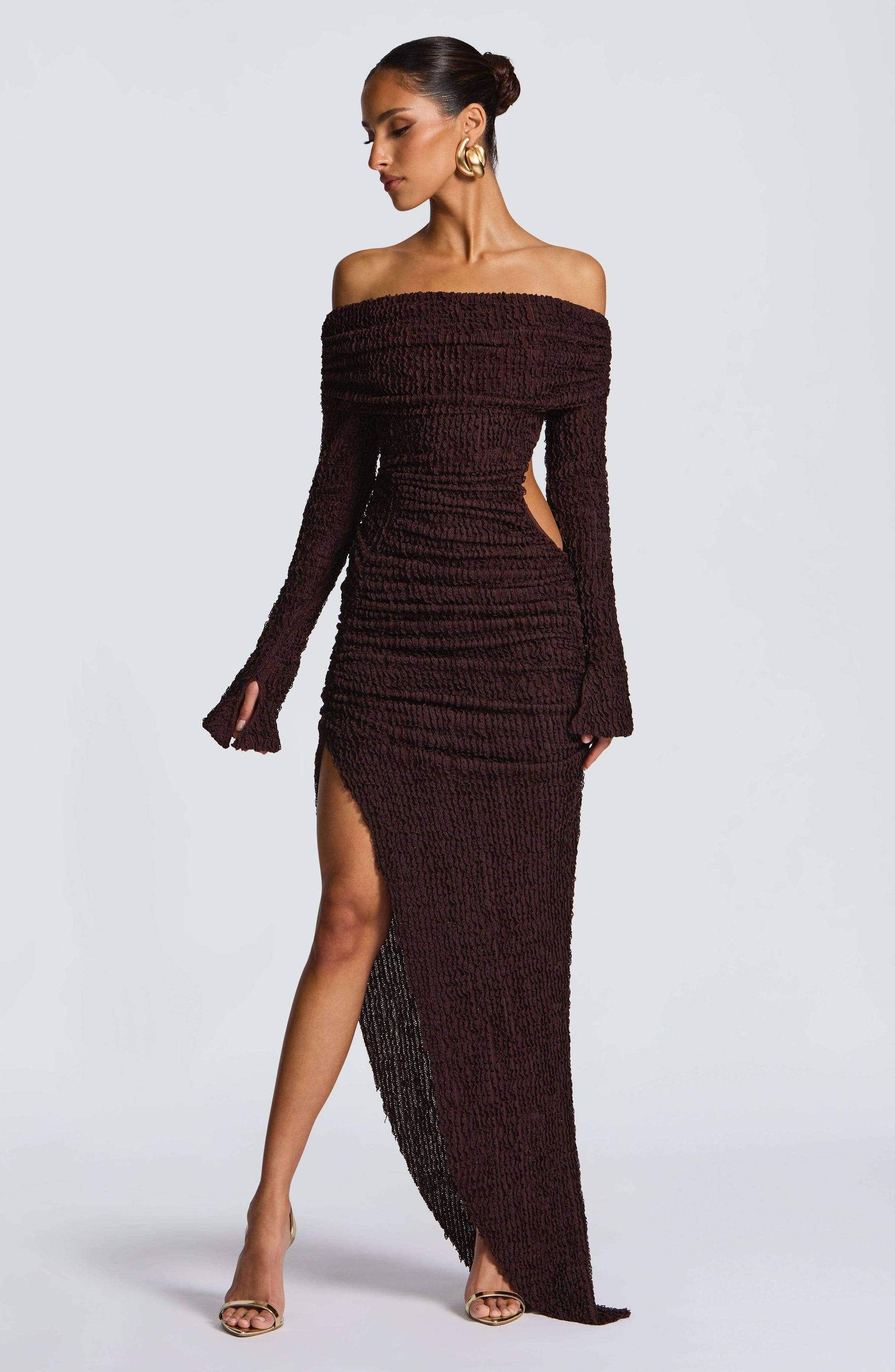 Adelphia Midi Dress - Plum Brown L.F
