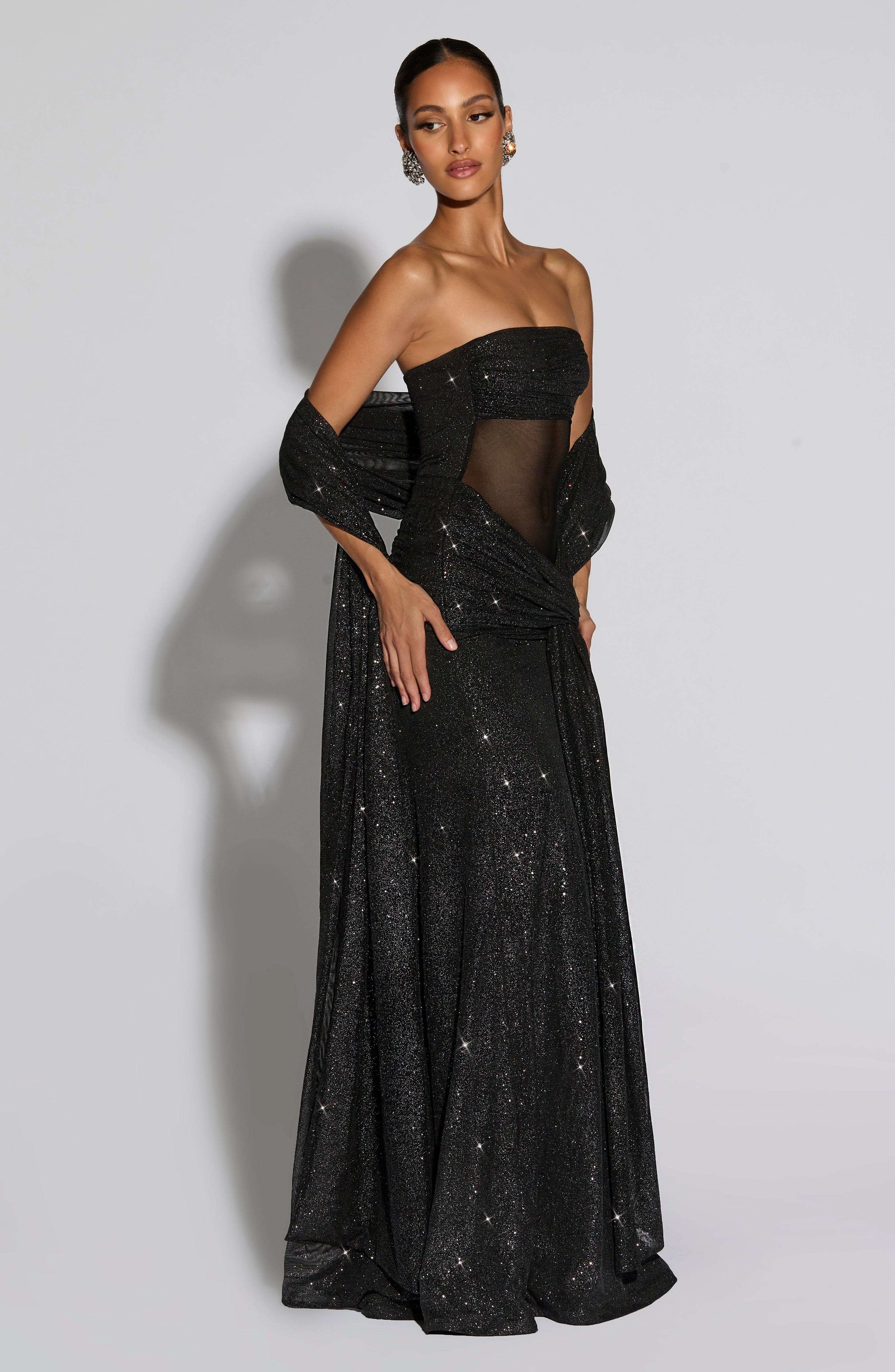 Agnes Shawl - Black Sparkle L.F