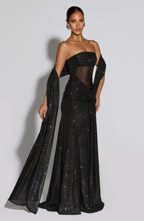 Agnes Shawl - Black Sparkle L.F