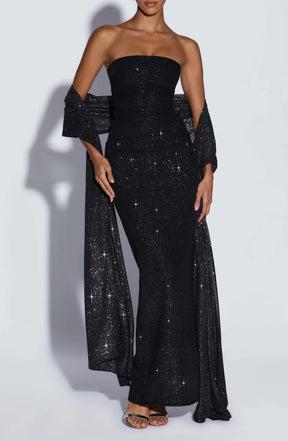 Agnes Shawl - Black Sparkle L.F