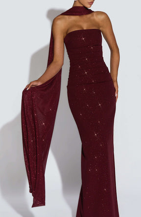 Agnes Shawl - Wine Sparkle L.F