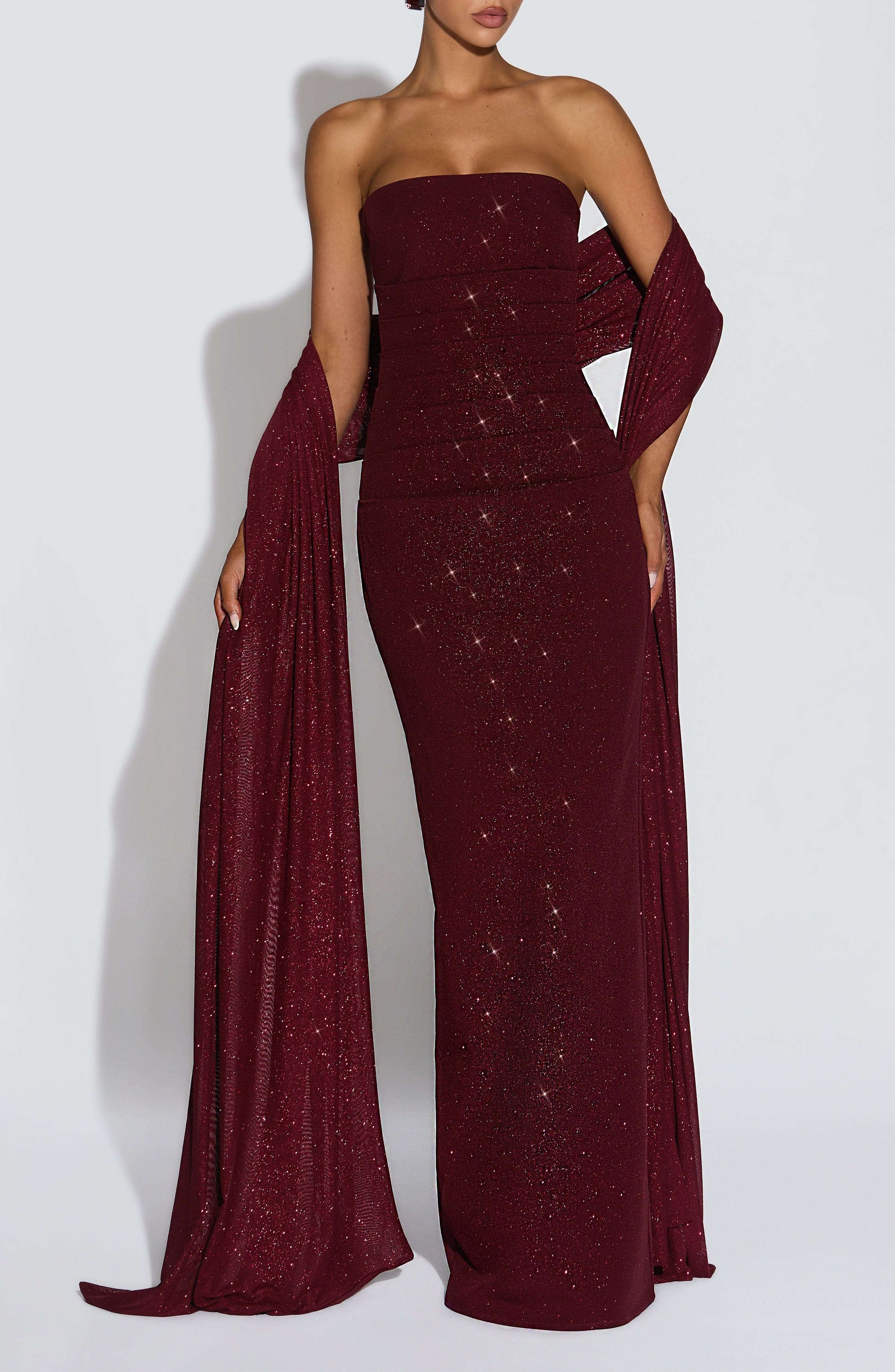 Agnes Shawl - Wine Sparkle L.F