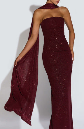 Agnes Shawl - Wine Sparkle L.F