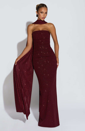 Agnes Shawl - Wine Sparkle L.F