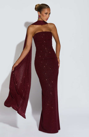 Agnes Shawl - Wine Sparkle L.F