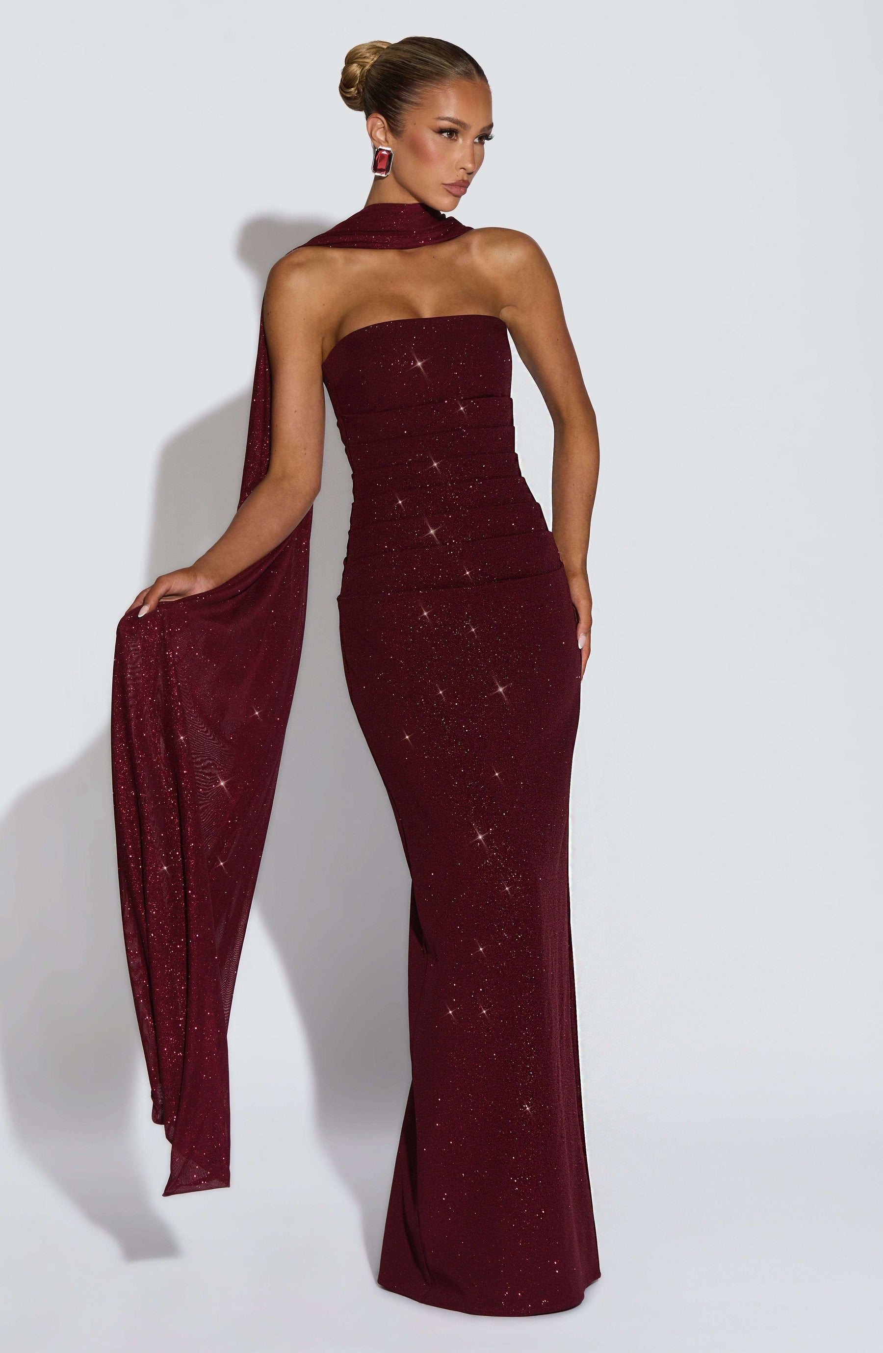 Agnes Shawl - Wine Sparkle L.F