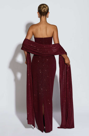 Agnes Shawl - Wine Sparkle L.F
