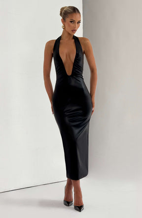 Ainsley Midi Dress - Black DIA
