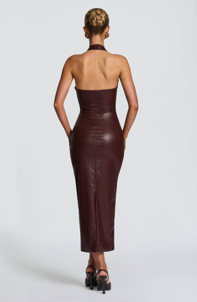 Ainsley Midi Dress - Burgundy DIA