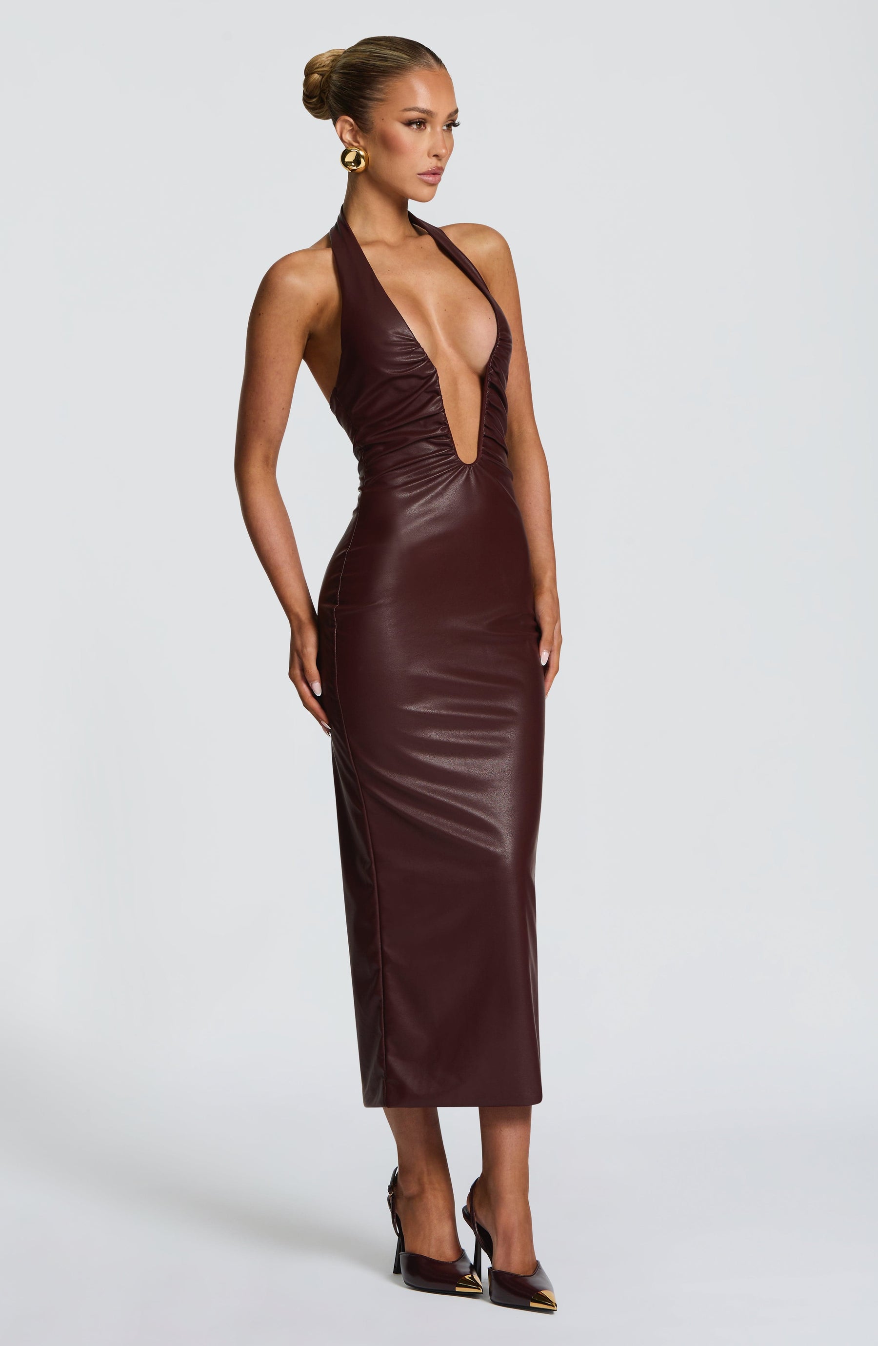 Ainsley Midi Dress - Burgundy DIA