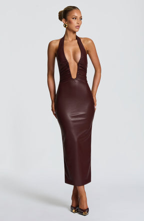 Ainsley Midi Dress - Burgundy DIA