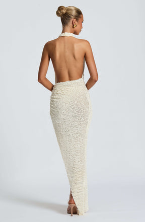 Airla Midi Dress - Ivory L.F