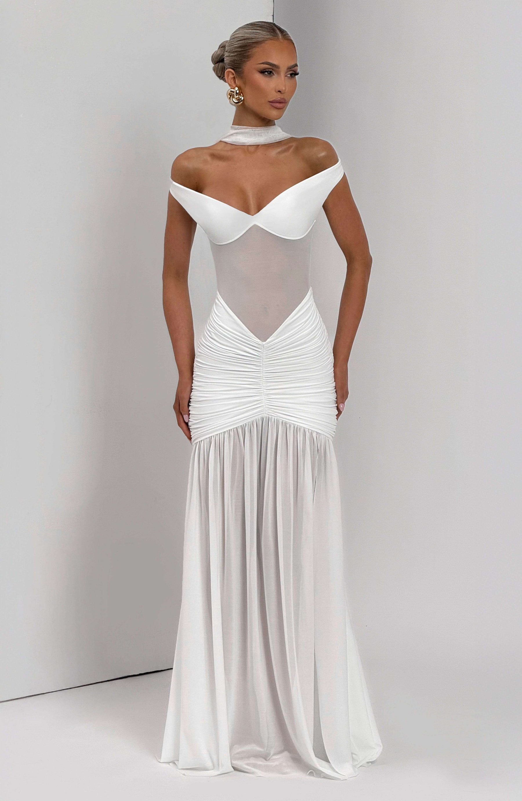 Alaia Maxi Dress - Ivory L.F
