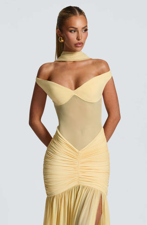 Alaia Maxi Dress - Lemon L.F