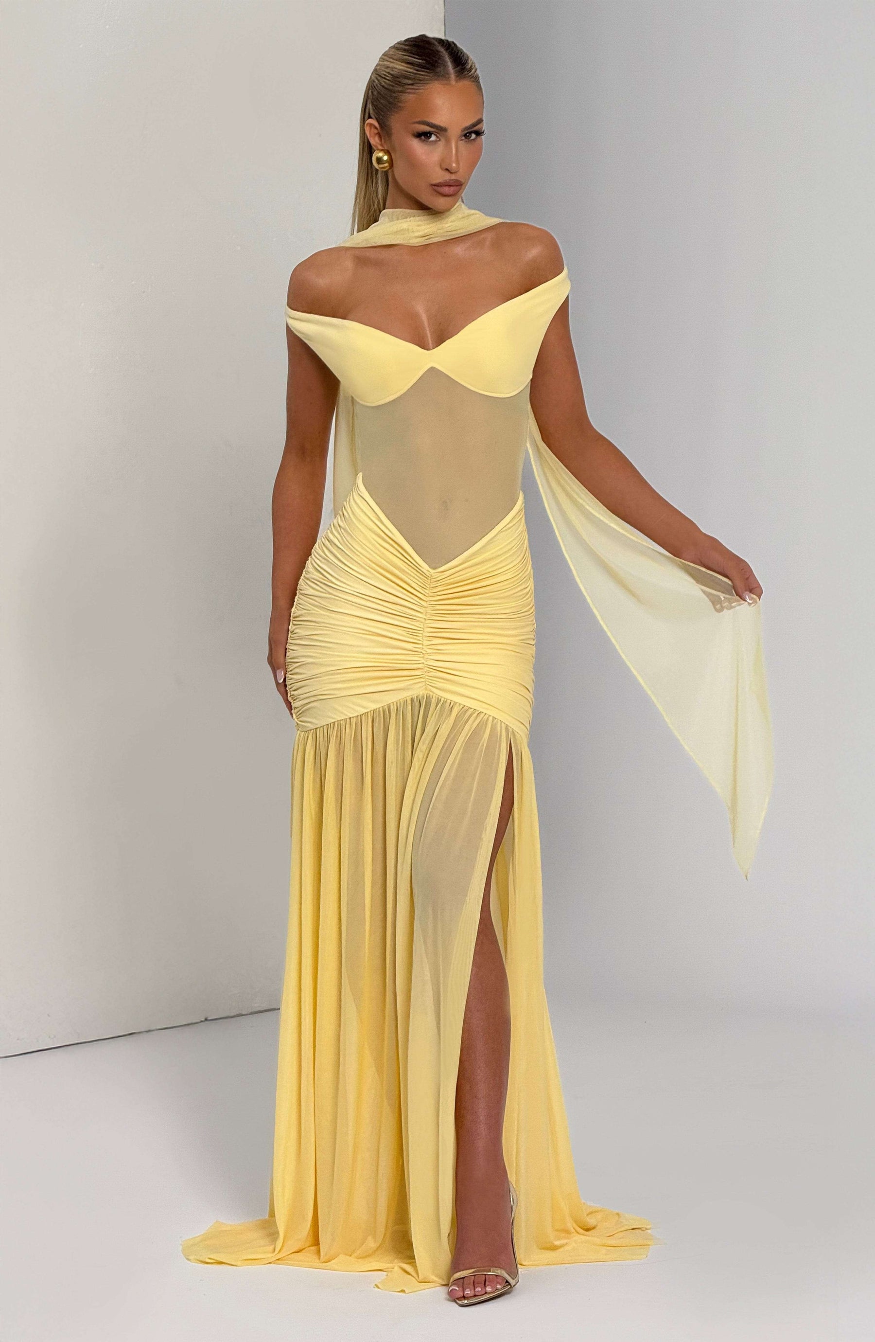 Alaia Maxi Dress - Lemon L.F