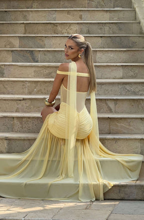 Alaia Maxi Dress - Lemon L.F