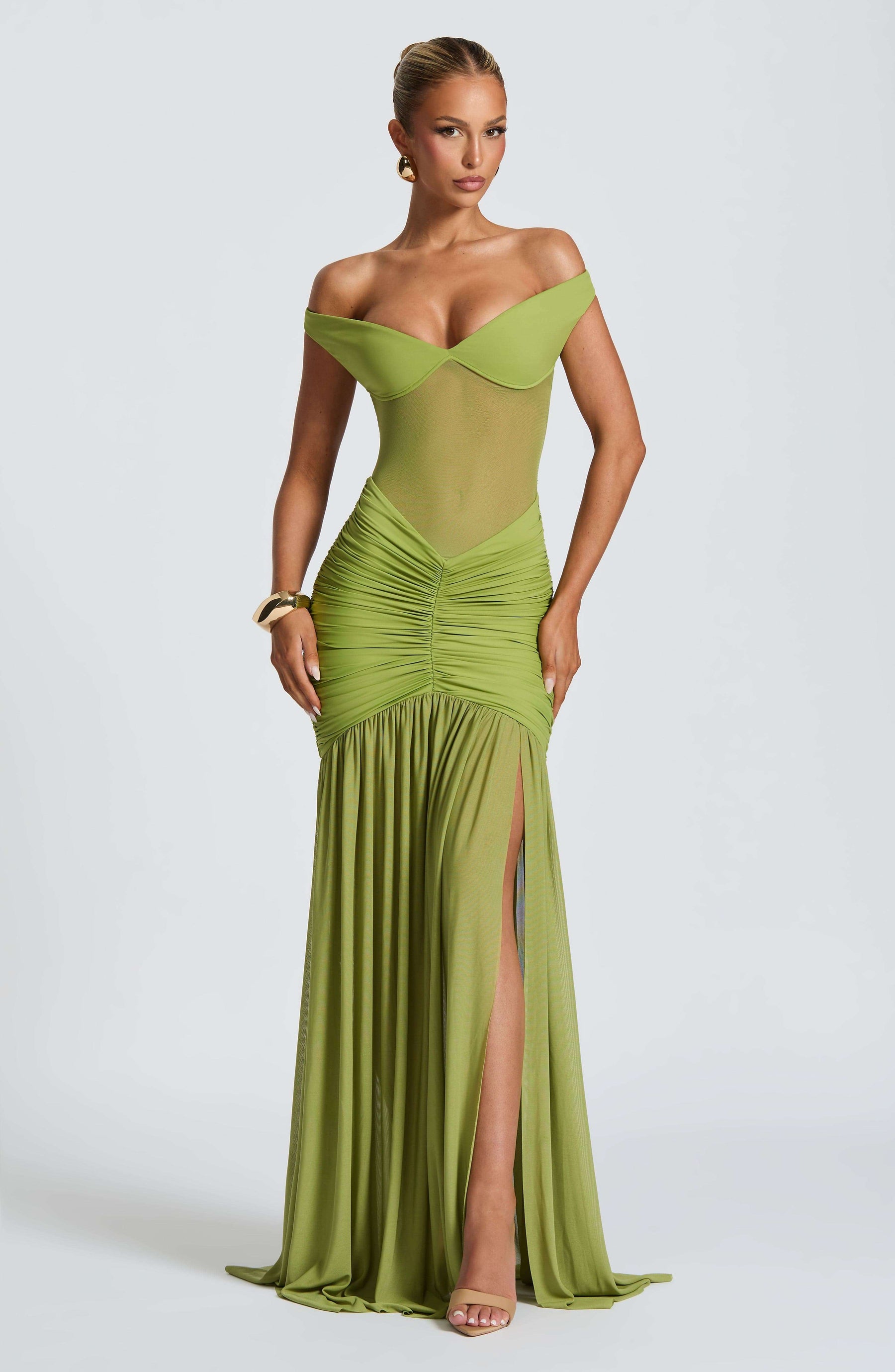 Alaia Maxi Dress - Olive L.F