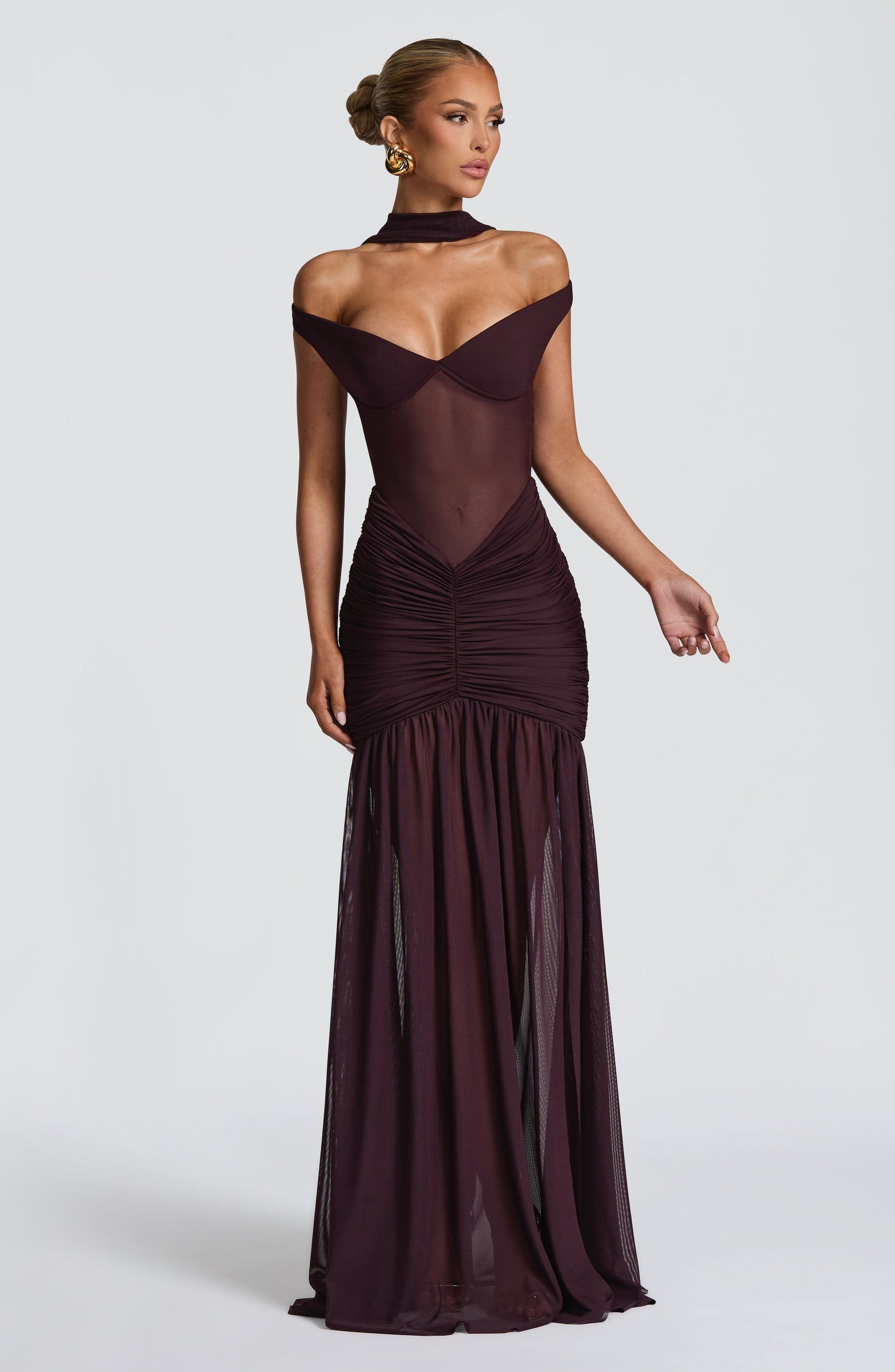 Alaia Maxi Dress - Plum L.F
