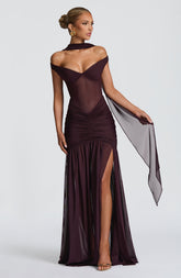 Alaia Maxi Dress - Plum L.F
