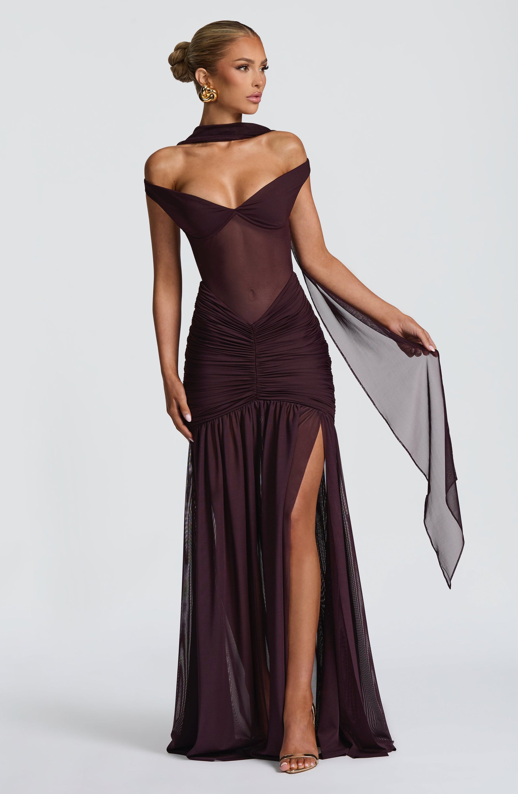 Alaia Maxi Dress - Plum L.F